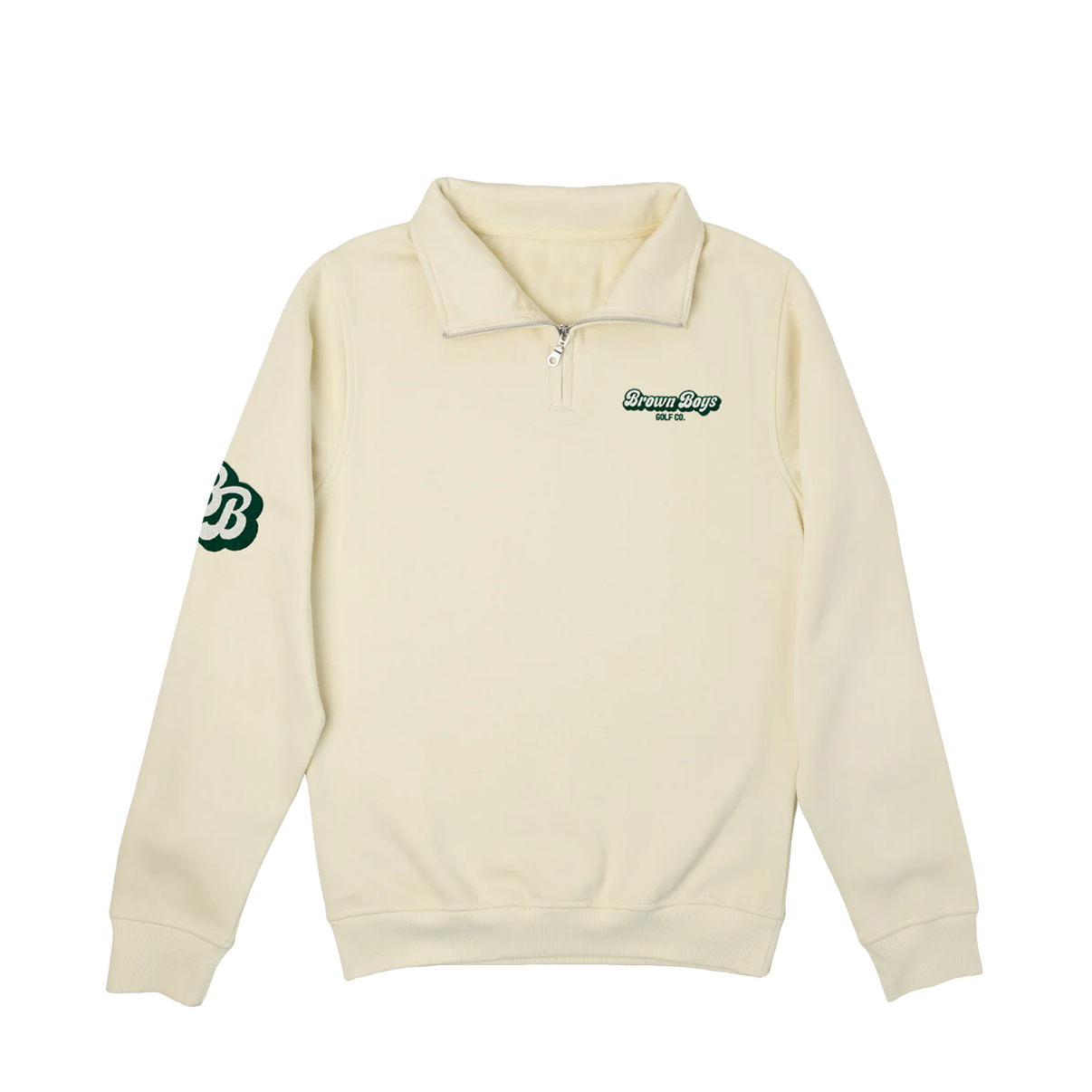 BB Quarter Zip Sweater - Cream