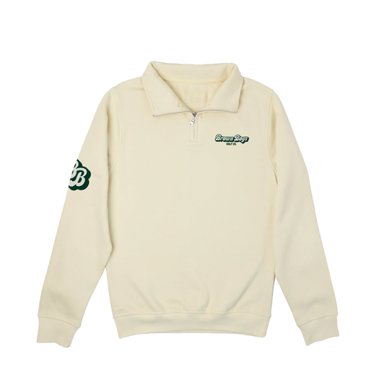 BB Quarter Zip Sweater - Cream