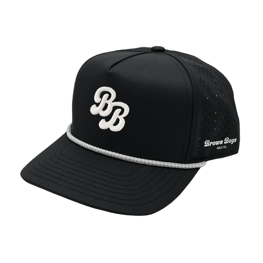 BB Mesh-Back Rope Hat - Black